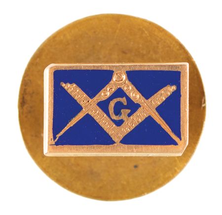 Lot #7487 Al Worden's Masonic Plaque and Pin - Image 3