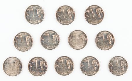 Lot #7465 Al Worden's (12) Apollo 11 Manned Flight Awareness Medallions - Image 1