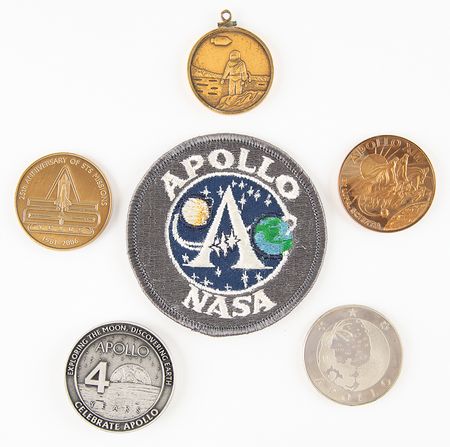 Lot #7469 Al Worden's (5) NASA Commemorative Medals - Image 1
