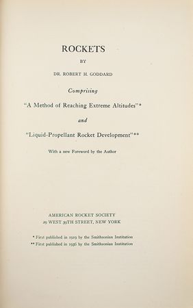 Lot #7779 Robert H. Goddard: First Edition of Rockets (1946) - Image 2