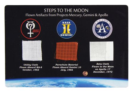 Lot #7702 NASA 'Steps to the Moon' Artifact Display (Attested as Flown by Space Legacies) - Image 2