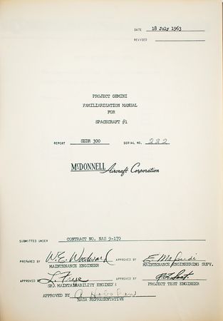 Lot #7109 Project Gemini Familiarization Manual - Image 2