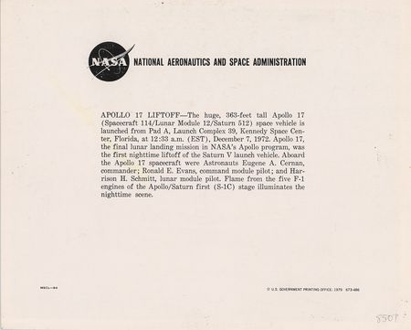 Lot #7547 Apollo 17 Signed Photograph - Image 2