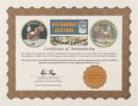 Lot #7289 Michael Collins's Apollo 11 Bio Patch - Image 3