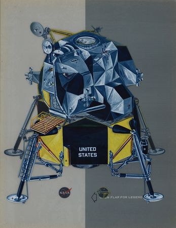 Lot #7166 NASA/Grumman Apollo Lunar Module Transgraphic Brochure - Image 1
