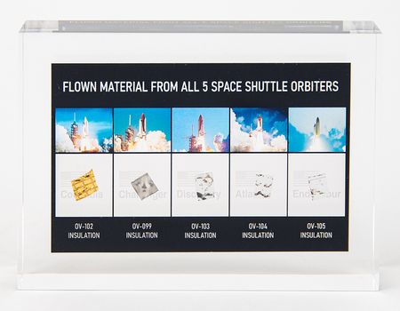 Lot #7638 Space Shuttle Orbiter Insulation Swatch Display (Attested as Flown) - Image 1