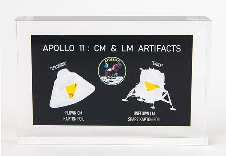 Lot #7307 Apollo 11 Kapton Foil Display (Attested as Flown) - Image 1