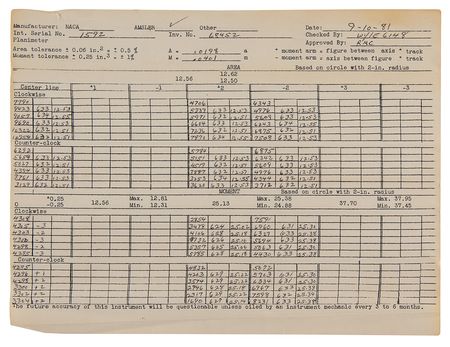 Lot #7696 NASA Langley Wind Tunnel Keuffel & Esser Mechanical Integrator Machine - Image 8
