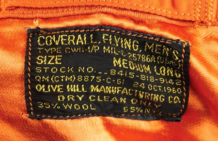 Lot #7767 USAF Type CWU-1/P Orange Flight Suit - Image 2