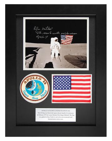 Lot #7406 Apollo 14 Flown American Flag - Image 1
