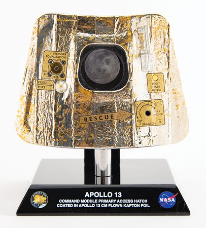 Lot #7741 Apollo Command Module Hatch Engineer-Grade Model (Attested as Coated with Apollo 13 Flown Kapton Foil) - Image 1