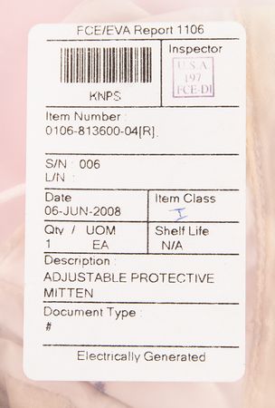 Lot #7683 STS-123 Flown Adjustable Protective Mitten - Image 3