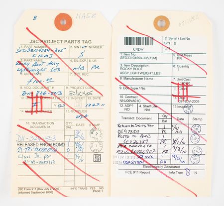 Lot #7652 STS-133 LES Boot Assembly, Lightweight (Issued as Flight Ready) - Image 7