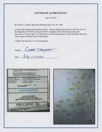 Lot #7008 Liberty Bell 7 Recovery Dive Planning Chart - From the Collection of Curt Newport - Image 4