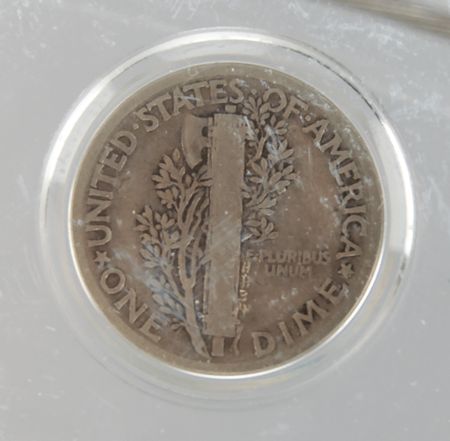 Lot #7006 Liberty Bell 7 Flown Mercury Dime - From the Collection of Curt Newport - Image 3