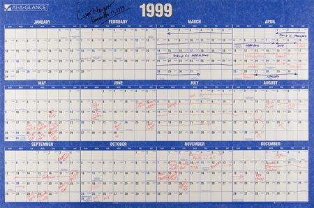 Lot #7014 Liberty Bell 7 Recovery Planning Calendar - From the Collection of Curt Newport - Image 1