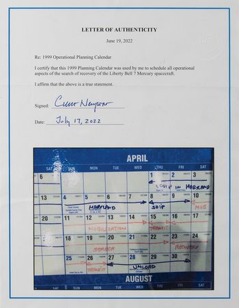 Lot #7014 Liberty Bell 7 Recovery Planning Calendar - From the Collection of Curt Newport - Image 3