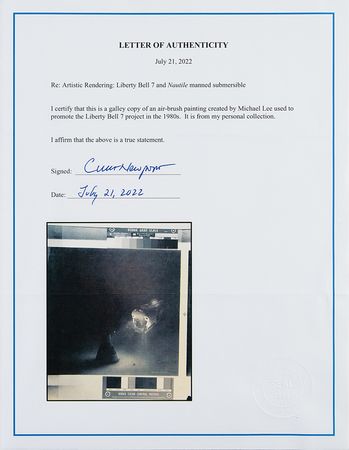 Lot #7058 Liberty Bell 7 Galley Copy of a Painting by Mike Lee - From the Collection of Curt Newport - Image 2