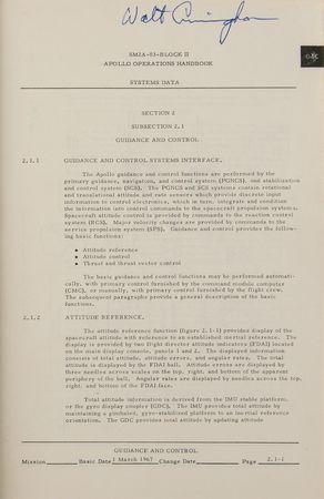 Lot #7196 Walt Cunningham's Apollo 7 Guidance and Navigation Training Portfolio - Image 3