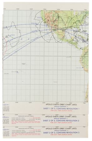 Lot #7313 Apollo 11 Earth Orbit Charts - Image 1