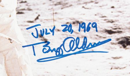 Lot #7261 Buzz Aldrin Signed Oversized Photograph - Image 2
