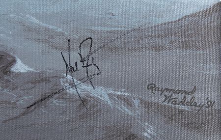 Lot #7284 Neil Armstrong Signed X-15 Painting by Raymond Waddey - Image 2