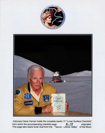 Lot #7540 Apollo 17 Flown LM Lunar Surface Checklist Page Signed and Flight-Certified by Gene Cernan - Image 2