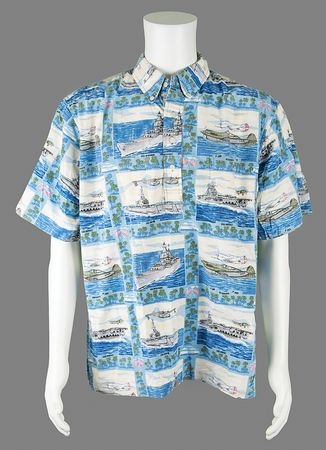 Lot #7029 Wally Schirra's Personally Owned and Worn Hawaiian Shirt - Image 1