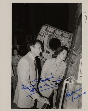Lot #7419 Alan Bean and Valentina Tereshkova Signed Photograph - Image 1