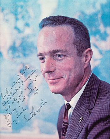 Lot #7037 Scott Carpenter Signed Photograph - Image 1