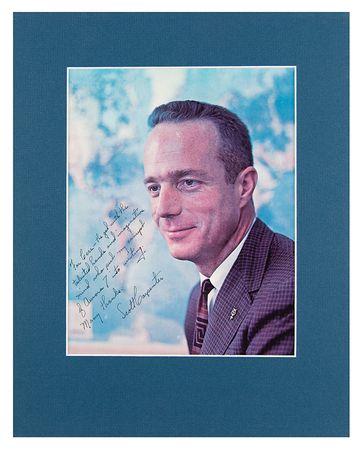 Lot #7037 Scott Carpenter Signed Photograph - Image 2