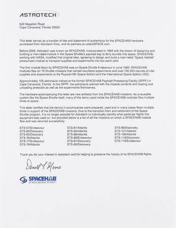 Lot #7646 Spacehab: Space Shuttle Discovery Insulation Material [Attested to as Flown by Astrotech] - Image 5