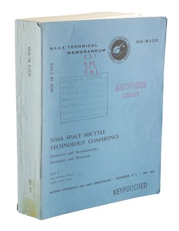 Lot #7645 Space Shuttle: 1972 Technology Conference Report - Image 1