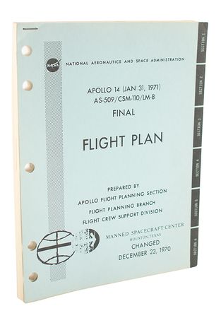 Lot #7418 Apollo 14 Flight Plan Revision Document - Image 1