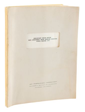 Lot #7798 Viking Orbiter: 1975 JPL Preliminary Design Review of Mars Atmospheric Water Detector Subsystem - Image 1