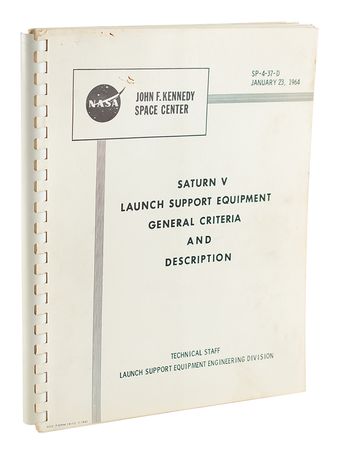 Lot #7173 Saturn V Launch Support Equipment General Criteria and Description Manual - Image 1