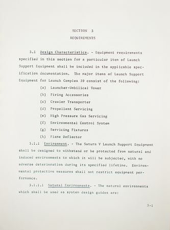 Lot #7173 Saturn V Launch Support Equipment General Criteria and Description Manual - Image 2