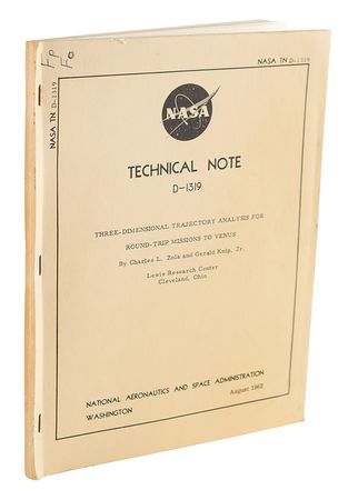 Lot #7796 Venus: NASA Technical Note on Trajectory Analysis - Image 1