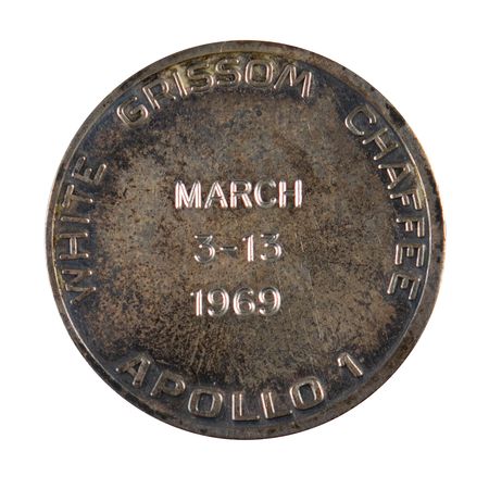 Lot #7217 Apollo 1 Silver Fliteline Medallion Attested as Flown on the Apollo 9 Mission - From the Family Collection of Ed White II - Image 2