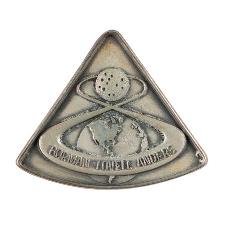 Lot #7201 Wally Schirra's Apollo 8 Flown Robbins Medallion - Image 1