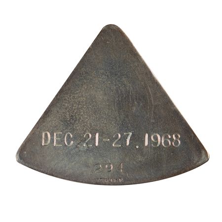 Lot #7201 Wally Schirra's Apollo 8 Flown Robbins Medallion - Image 2