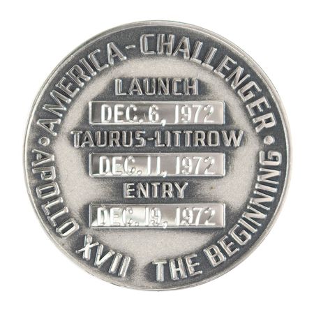 Lot #7536 Alan Bean's Apollo 17 Flown Robbins Medallion - Image 2
