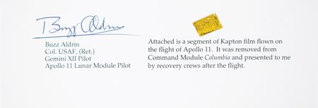 Lot #7266 Buzz Aldrin's Apollo 11 Flown Command Module Kapton Foil - Image 1