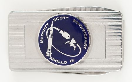 Lot #7240 Jim McDivitt's Apollo 9 Money Clip - Image 1