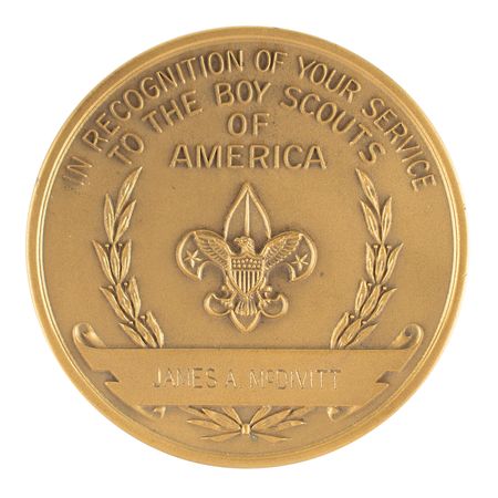 Lot #7243 Jim McDivitt's Boy Scouts of America Service Medal - Image 1