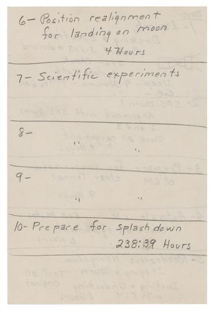 Lot #7222 Jim McDivitt's Handwritten Notes for the Apollo 9 Mission - Image 2