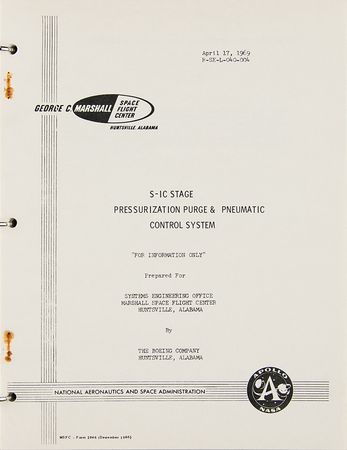 Lot #7174 Saturn V S-IC Stage Engine System (5) Manuals - Image 2
