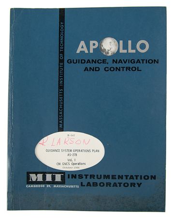 Lot #7140 Apollo AS-278 CM Guidance System Operations Plan - Image 1