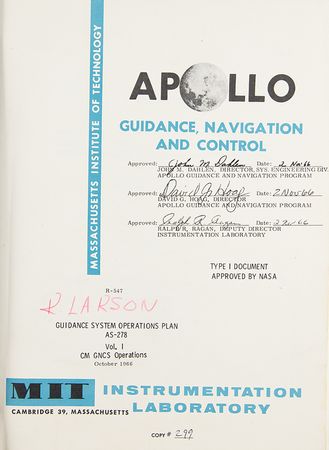 Lot #7140 Apollo AS-278 CM Guidance System Operations Plan - Image 2