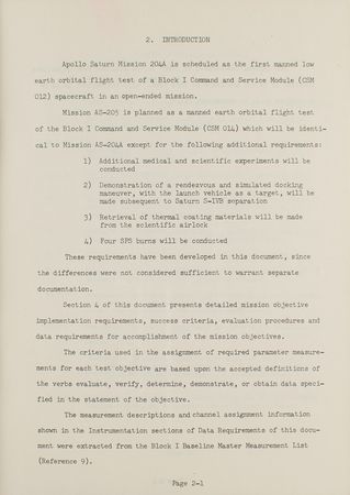 Lot #7175 Apollo 1 (AS-204A) Mission Requirements Report - Image 2